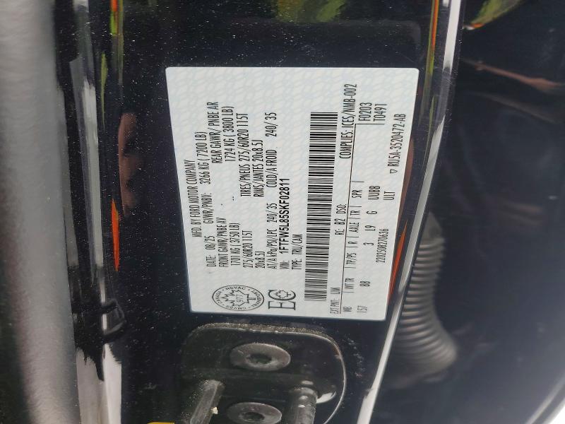 78812395 :رقم المزاد ، 1FTFW5L85SKF02811 vin ، 2025 Ford F150 مزاد بيع