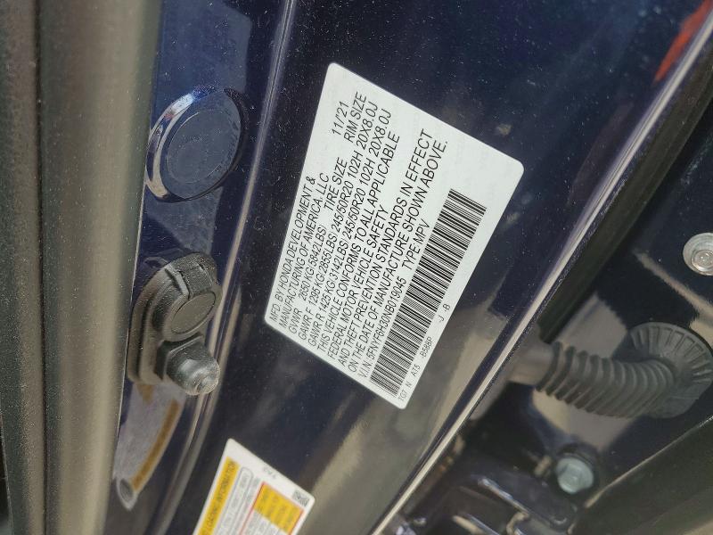 Продаж на аукціоні авто 2022 Honda Pilot, vin: 5FNYF6H30NB019045, номер лоту: 76927595