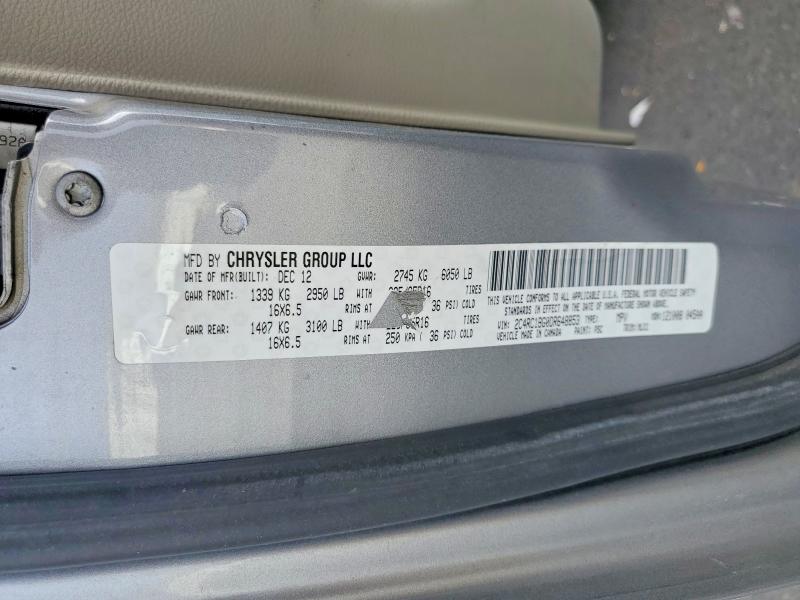 2013 Chrysler Town & Country მანქანა იყიდება აუქციონზე, vin: 2C4RC1BG0DR648853, აუქციონის ნომერი: 78734975