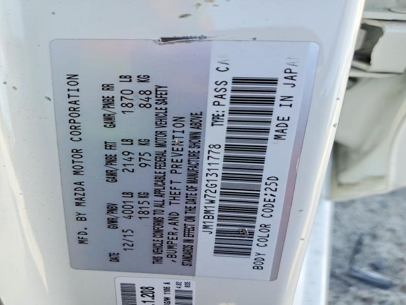 Aukcja sprzedaży 2016 Mazda 3, vin: JM1BM1W72G1311778, numer aukcji: 78764415