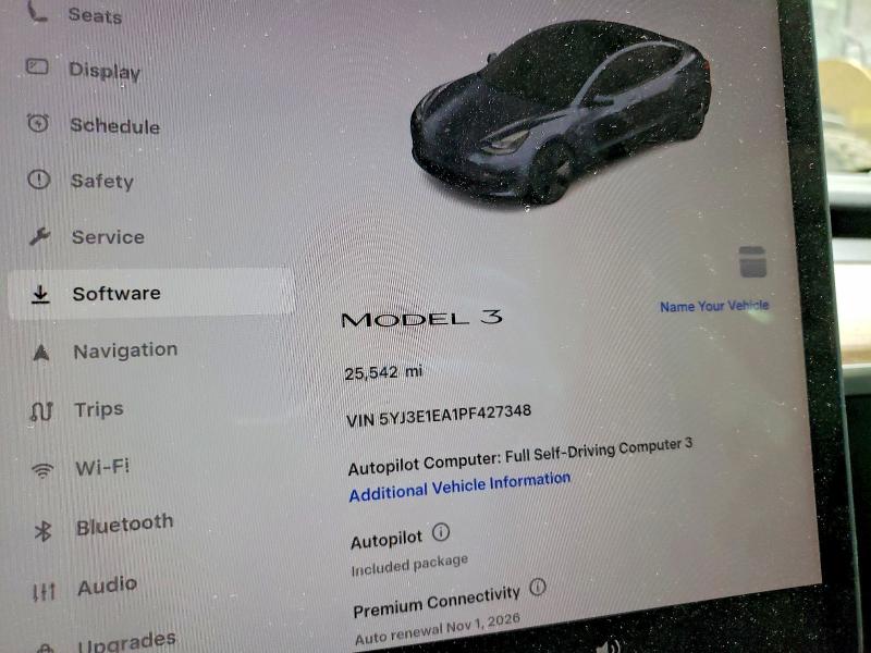 Aukcja sprzedaży 2023 Tesla Model 3, vin: 5YJ3E1EA1PF427348, numer aukcji: 76674075