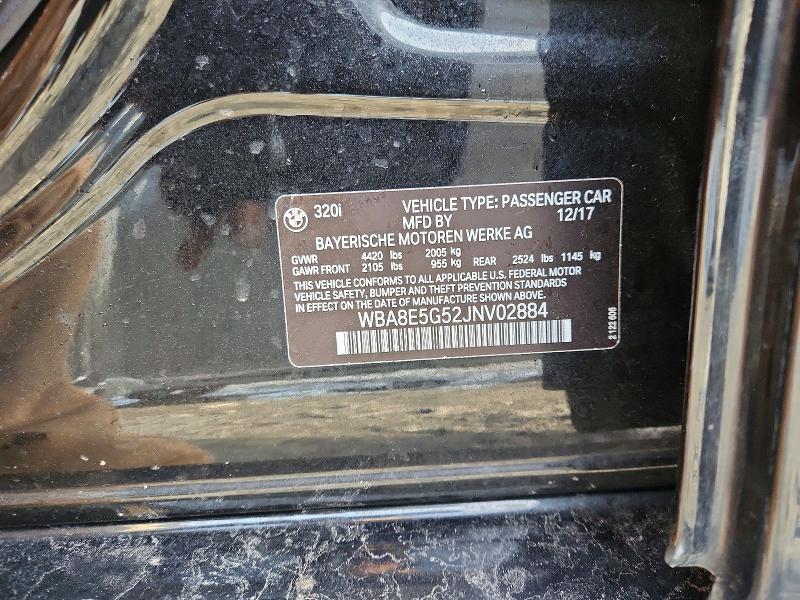 Продажа на аукционе авто 2018 Bmw 320, vin: WBA8E5G52JNV02884, номер лота: 78037505