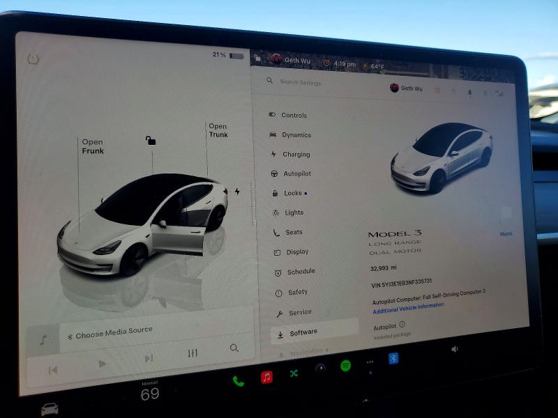 Aukcja sprzedaży 2022 Tesla Model 3, vin: 5YJ3E1EB3NF335731, numer aukcji: 77140495