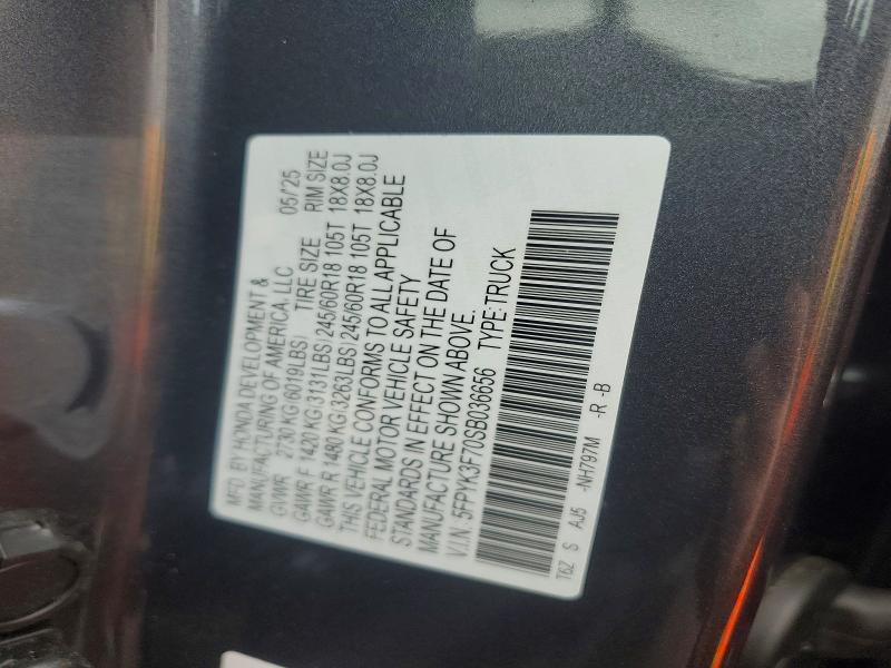 Aukcja sprzedaży 2025 Honda Ridgeline, vin: 5FPYK3F70SB036656, numer aukcji: 77382235