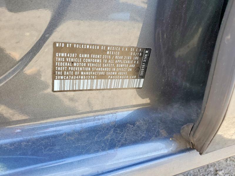 78383065 :رقم المزاد ، 3VWCA7AU4FM513761 vin ، 2015 Volkswagen Golf Sportwagen مزاد بيع