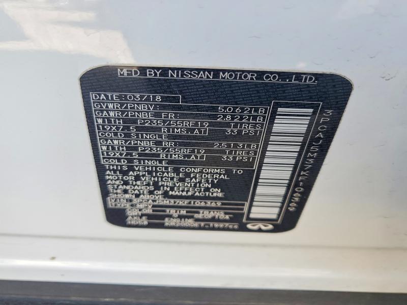 Продаж на аукціоні авто 2019 Infiniti Qx50, vin: 3PCAJ5M37KF106369, номер лоту: 76909835