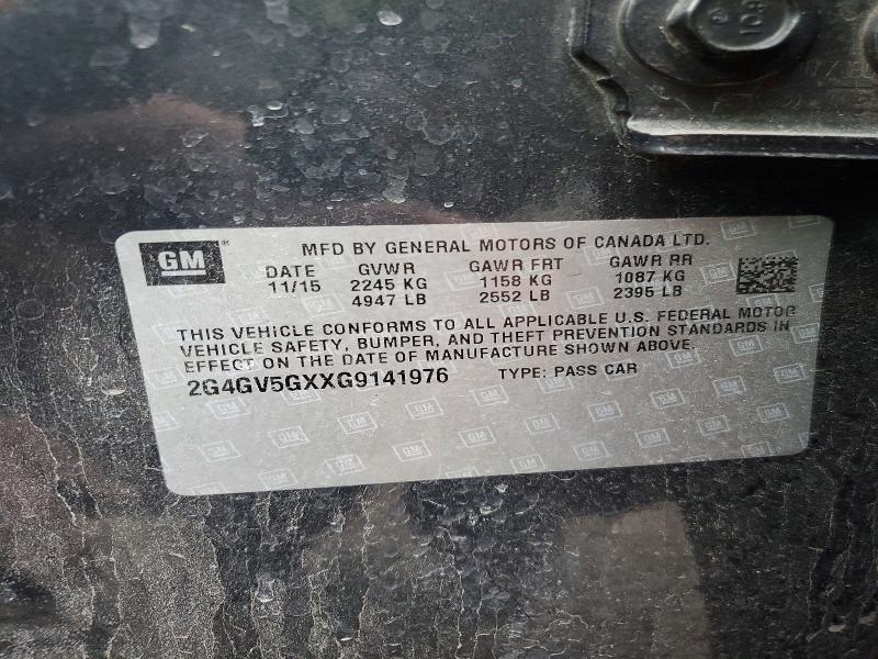 Aukcja sprzedaży 2016 Buick Regal, vin: 2G4GV5GXXG9141976, numer aukcji: 79084705