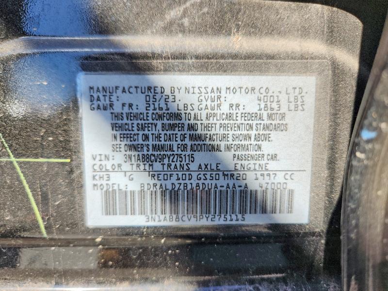 79267805 :رقم المزاد ، 3N1AB8CV9PY275115 vin ، 2023 Nissan Sentra مزاد بيع