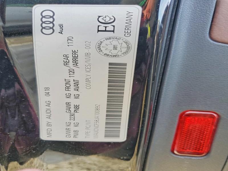 2018 Audi A5 მანქანა იყიდება აუქციონზე, vin: WAUCNCF58JA100892, აუქციონის ნომერი: 76325755