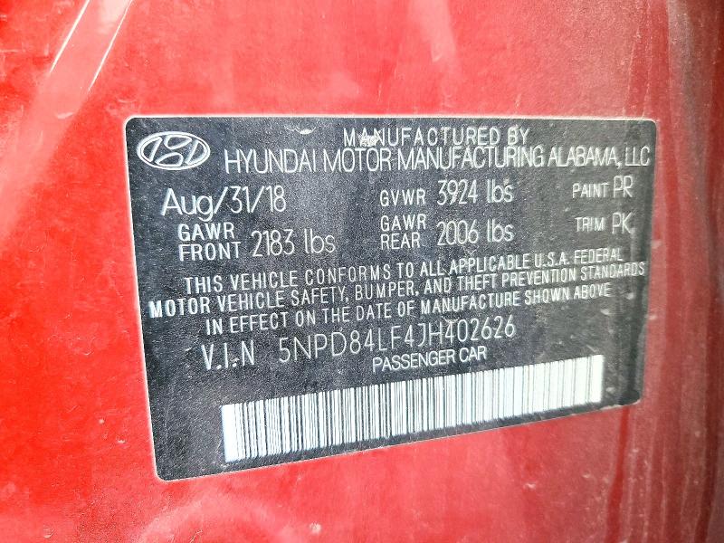 Aukcja sprzedaży 2018 Hyundai Elantra, vin: 5NPD84LF4JH402626, numer aukcji: 76432845