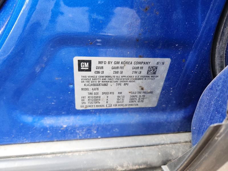 Продажа на аукционе авто 2016 Buick Encore, vin: KL4CJASB3GB744862, номер лота: 73967975