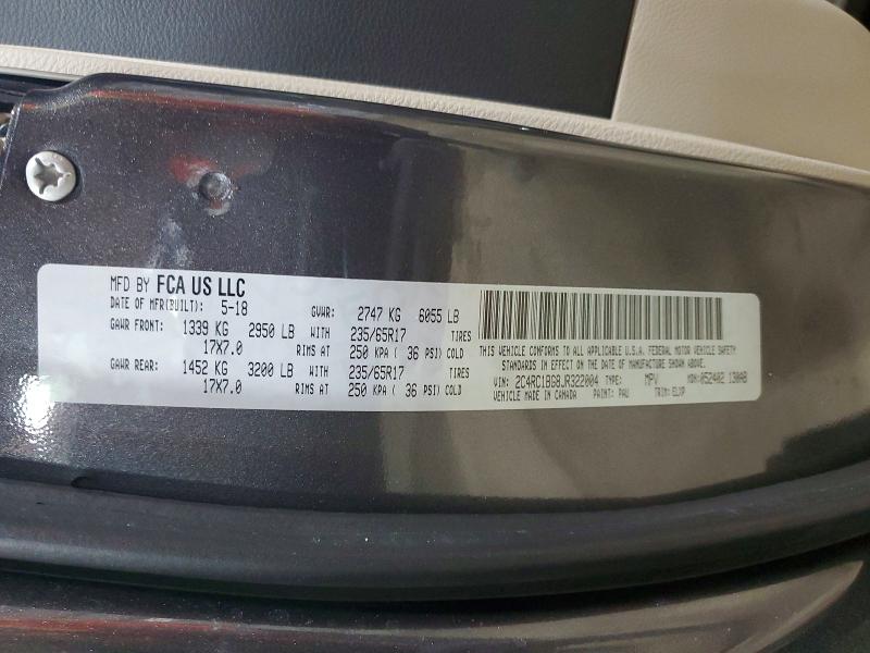 77677095 :رقم المزاد ، 2C4RC1BG8JR322004 vin ، 2018 Chrysler Pacifica مزاد بيع