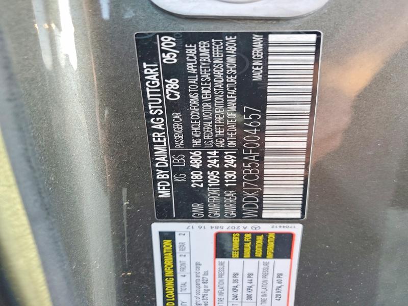 Aukcja sprzedaży 2010 Mercedes-benz E Class, vin: WDDKJ7CB5AF004657, numer aukcji: 76358545