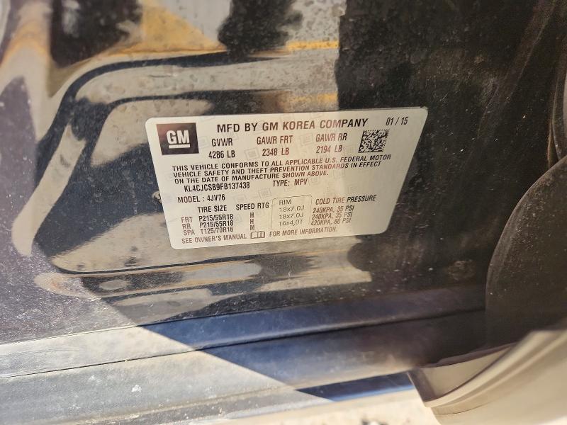 Продаж на аукціоні авто 2015 Buick Encore, vin: KL4CJCSB9FB137438, номер лоту: 77382775