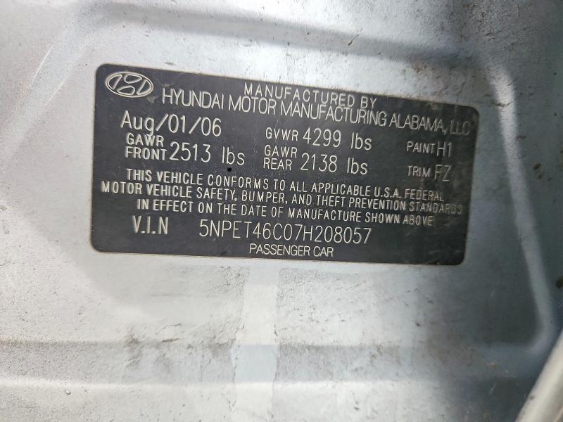 Продаж на аукціоні авто 2007 Hyundai Sonata, vin: 5NPET46C07H208057, номер лоту: 74420315