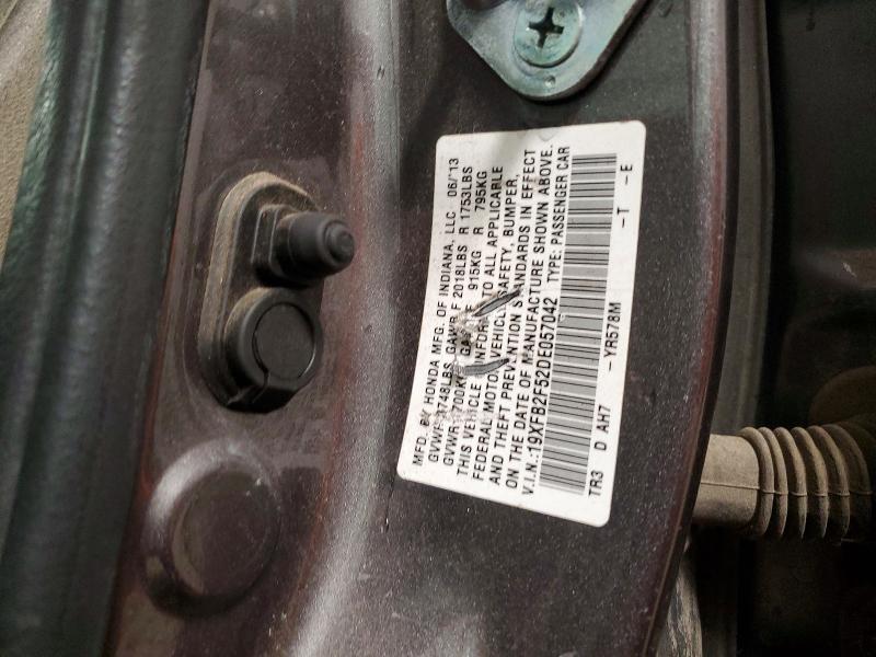 Aukcja sprzedaży 2013 Honda Civic, vin: 19XFB2F52DE057042, numer aukcji: 77615915