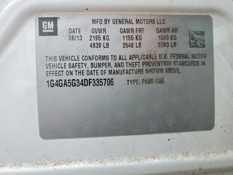 Aukcja sprzedaży 2013 Buick Lacrosse, vin: 1G4GA5G34DF335706, numer aukcji: 78453305