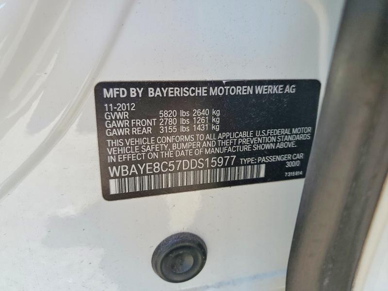 Продажа на аукционе авто 2013 Bmw Alpina B7, vin: WBAYE8C57DDS15977, номер лота: 77900795