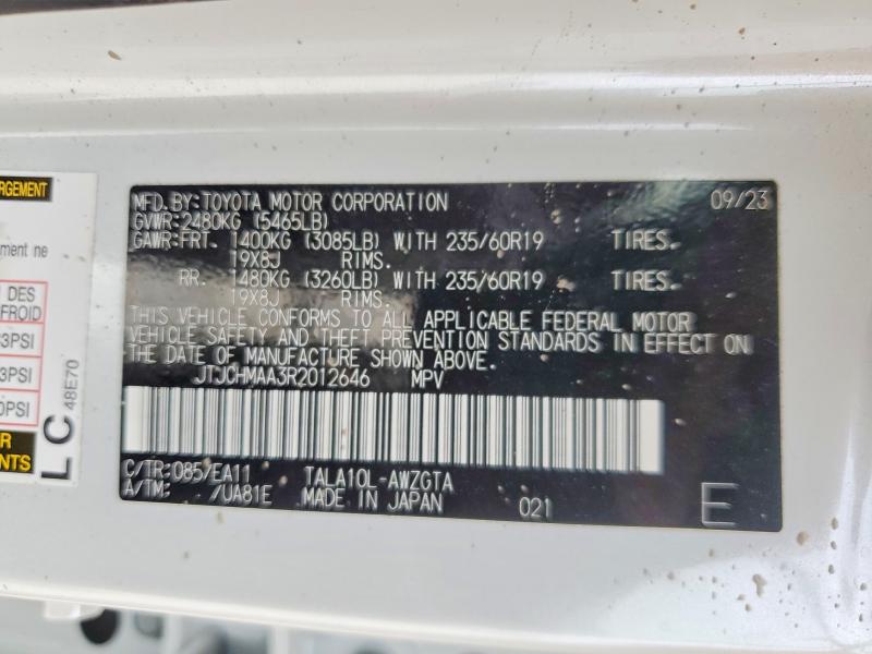 Продаж на аукціоні авто 2024 Lexus Rx 350, vin: JTJCHMAA3R2012646, номер лоту: 78983155