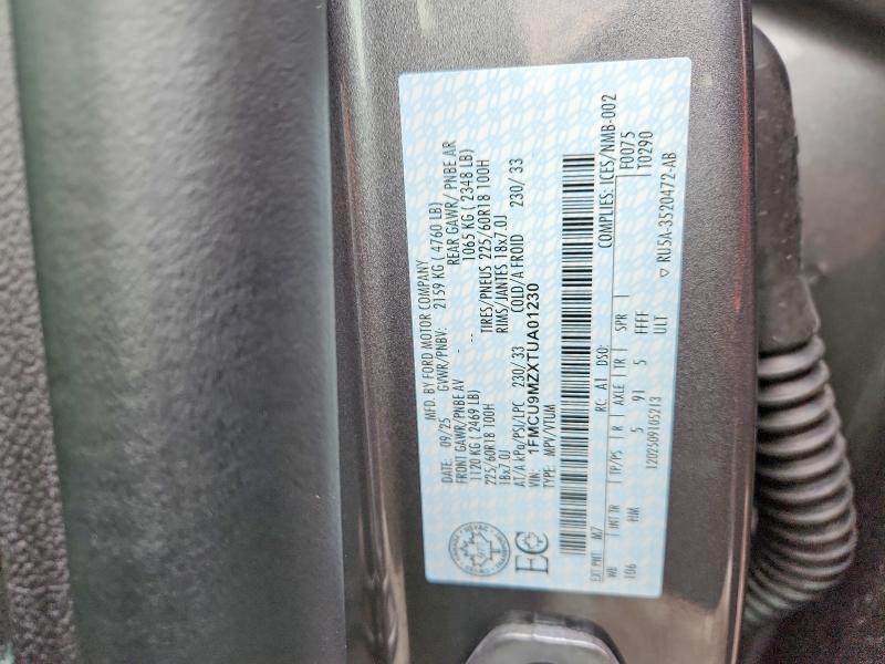 2026 Ford Escape მანქანა იყიდება აუქციონზე, vin: 1FMCU9MZXTUA01230, აუქციონის ნომერი: 75094935