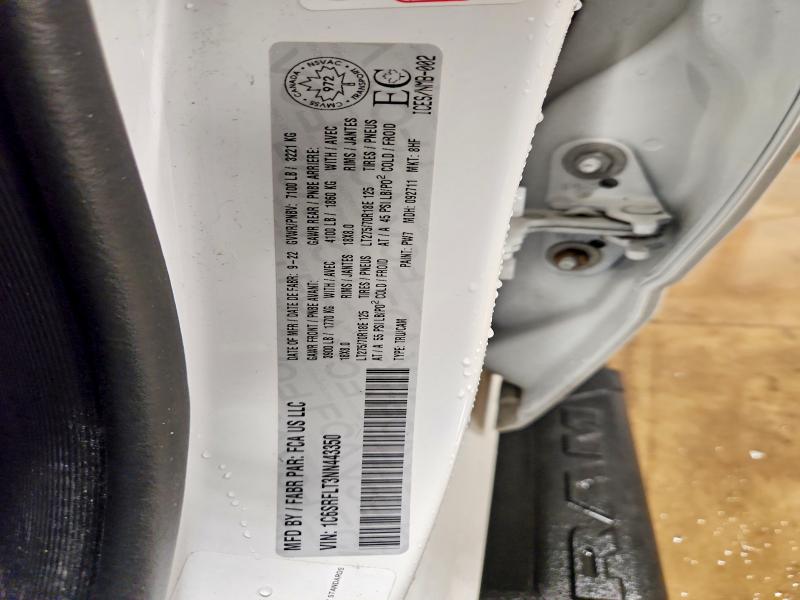 Продаж на аукціоні авто 2022 Ram 1500, vin: 1C6SRFLT3NN443350, номер лоту: 78821065