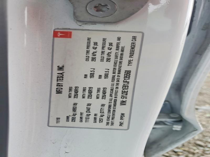 Продажа на аукционе авто 2018 Tesla Model 3, vin: 5YJ3E1EB1JF135568, номер лота: 75196935