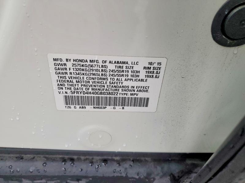 Aukcja sprzedaży 2016 Acura Mdx, vin: 5FRYD4H40GB038022, numer aukcji: 79350515