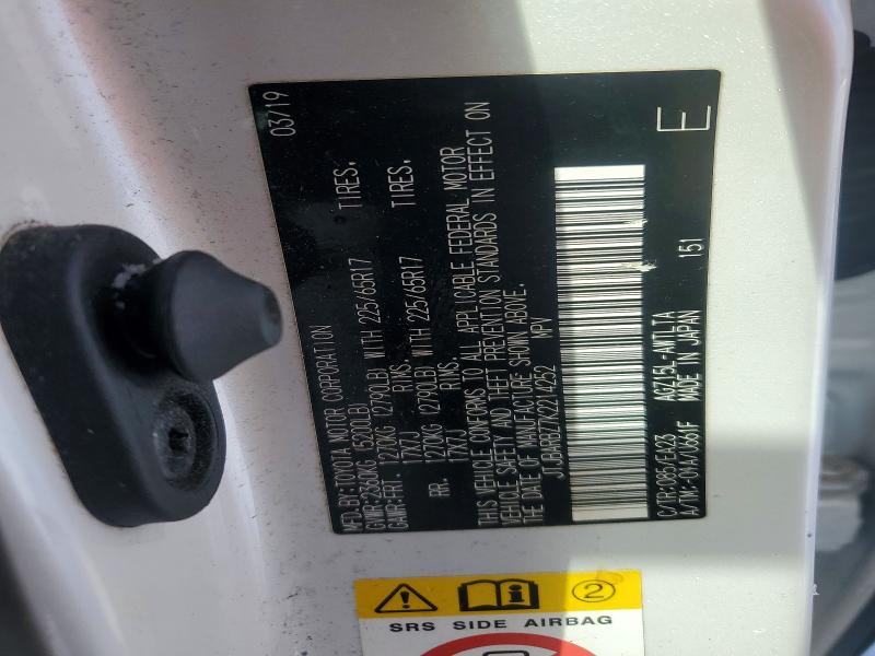Aukcja sprzedaży 2019 Lexus Nx, vin: JTJBARBZ7K2214252, numer aukcji: 78513995