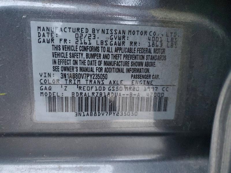 Продажа на аукционе авто 2023 Nissan Sentra, vin: 3N1AB8DV7PY235050, номер лота: 78676725