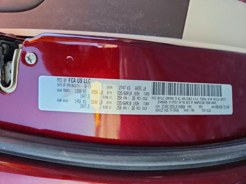Aukcja sprzedaży 2020 Chrysler Pacifica, vin: 2C4RC1BG5LR104864, numer aukcji: 79203305