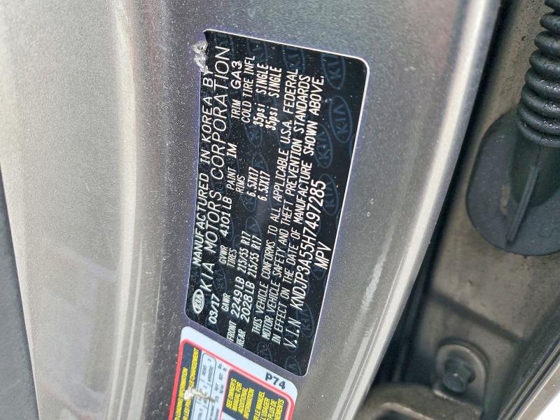 78034635 :رقم المزاد ، KNDJP3A55H7497285 vin ، 2017 Kia Soul مزاد بيع