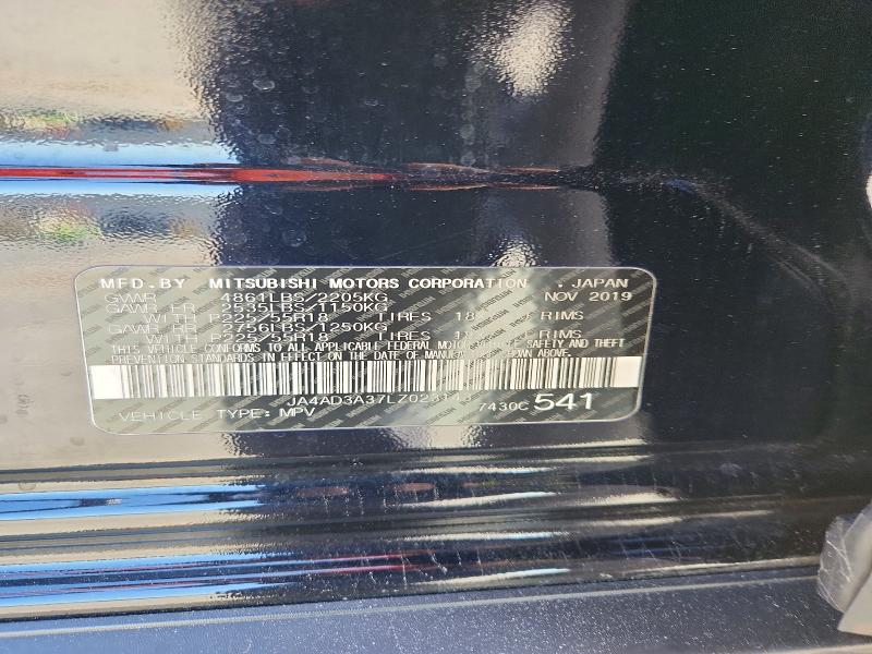 Продаж на аукціоні авто 2020 Mitsubishi Outlander, vin: JA4AD3A37LZ023143, номер лоту: 75947415