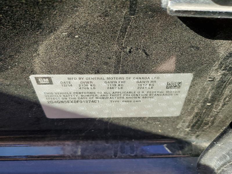 2015 Buick Regal მანქანა იყიდება აუქციონზე, vin: 2G4GN5EX0F9187401, აუქციონის ნომერი: 77707385