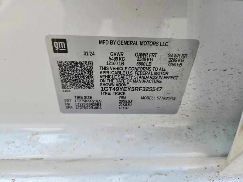 76736675 :رقم المزاد ، 1GT49YEY5RF325547 vin ، 2024 Gmc Sierra مزاد بيع