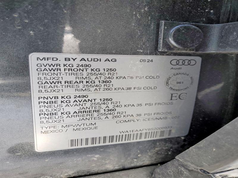 Aukcja sprzedaży 2025 Audi Q5, vin: WA1EAAFY8S2009973, numer aukcji: 78276655