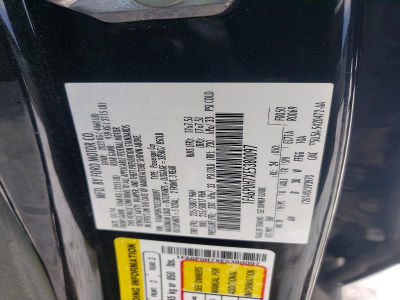 2014 Ford Fusion მანქანა იყიდება აუქციონზე, vin: 1FA6P0H7XE5380097, აუქციონის ნომერი: 75607155