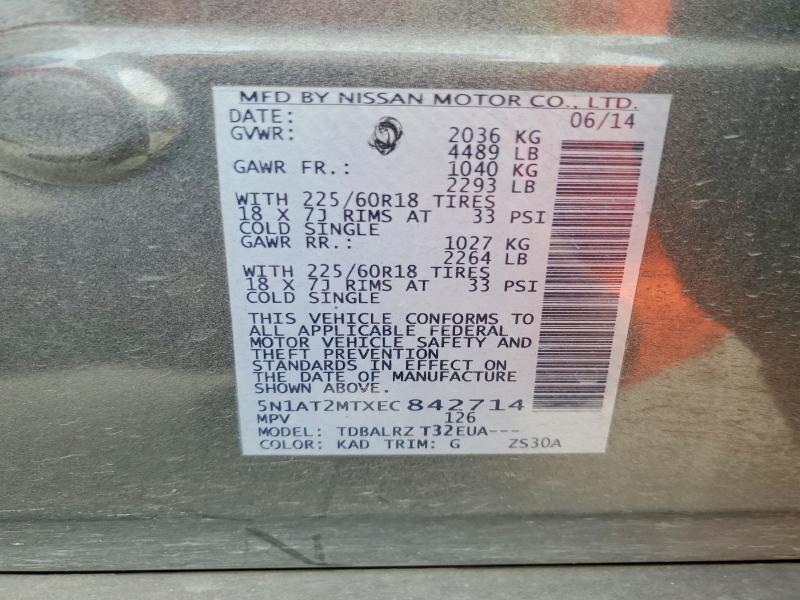 Aukcja sprzedaży 2014 Nissan Rogue, vin: 5N1AT2MTXEC842714, numer aukcji: 76769475
