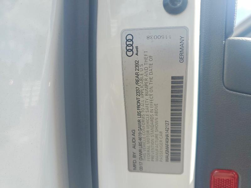 Продажа на аукционе авто 2017 Audi A4, vin: WAUGMAF40HA142127, номер лота: 78866445