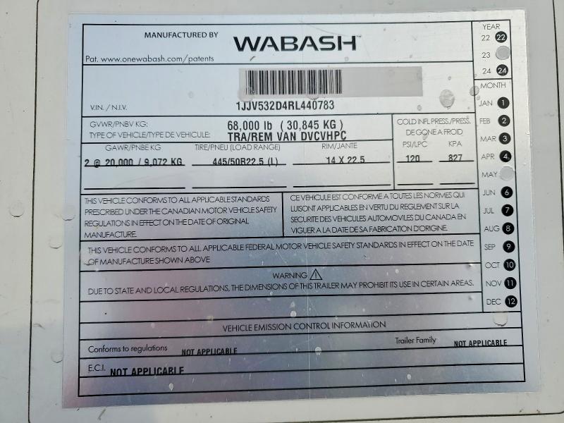 Продажа на аукционе авто 2024 Waba Wabashnatl, vin: 1JJV532D4RL440783, номер лота: 76703555
