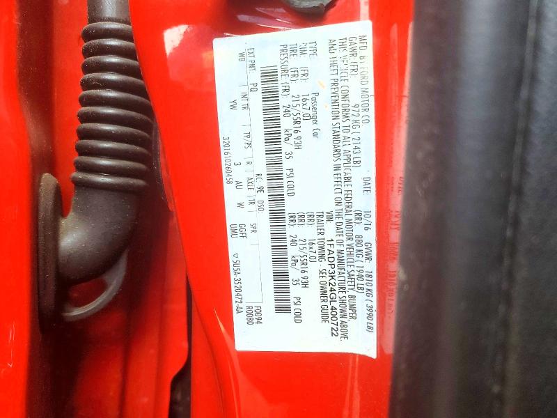Aukcja sprzedaży 2016 Ford Focus, vin: 1FADP3K24GL400722, numer aukcji: 77442615