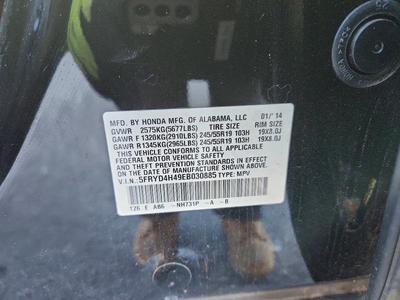 Aukcja sprzedaży 2014 Acura Mdx, vin: 5FRYD4H49EB030885, numer aukcji: 75119905