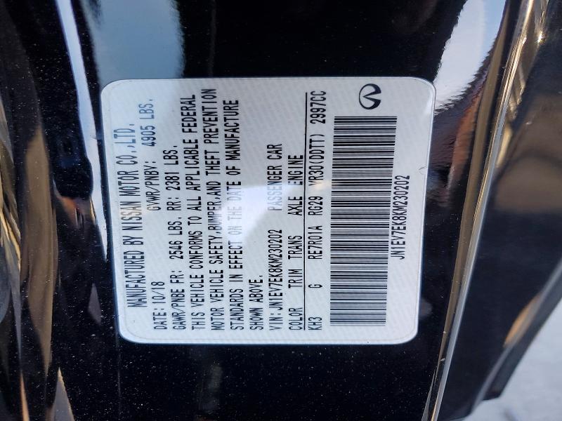Продажа на аукционе авто 2019 Infiniti Q60, vin: JN1EV7EK8KM230202, номер лота: 76494515