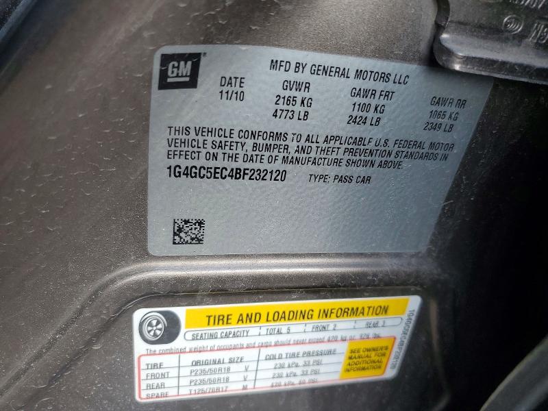 2011 Buick Lacrosse მანქანა იყიდება აუქციონზე, vin: 1G4GC5EC4BF232120, აუქციონის ნომერი: 79030595