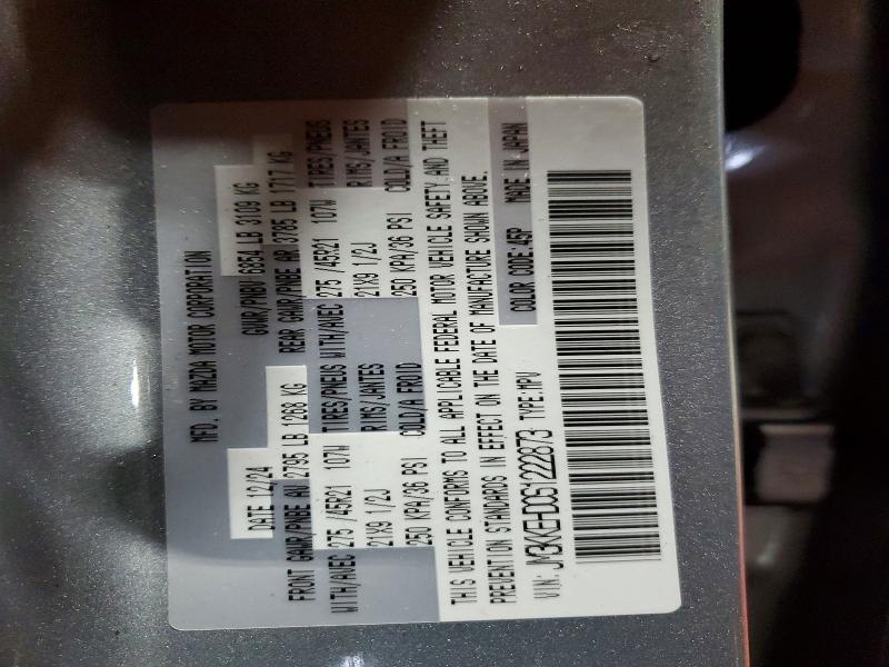 78619535 :رقم المزاد ، JM3KKEHD0S1222873 vin ، 2025 Mazda Cx-90 مزاد بيع