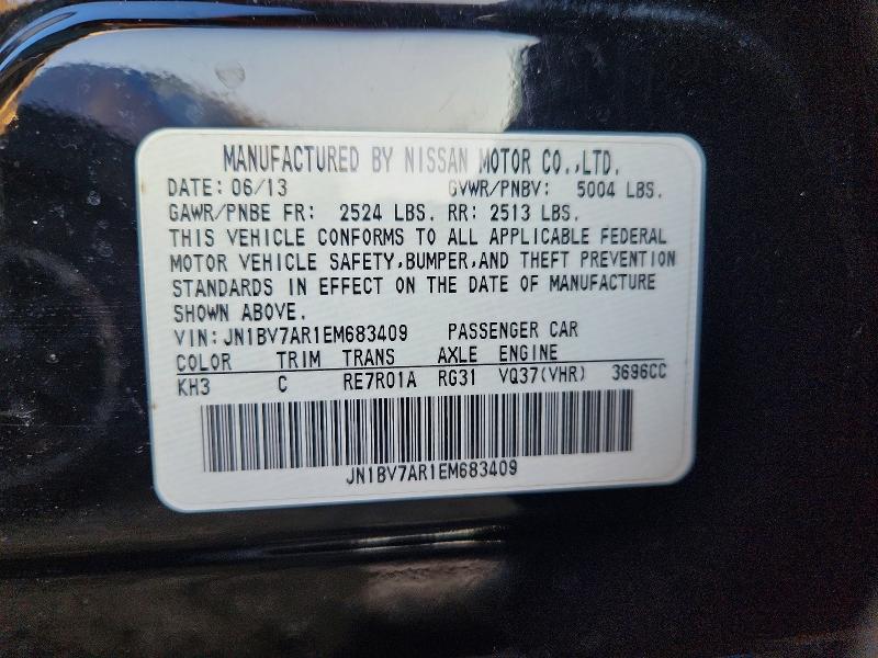 Продажа на аукционе авто 2014 Infiniti Q50 Base, vin: JN1BV7AR1EM683409, номер лота: 77614845