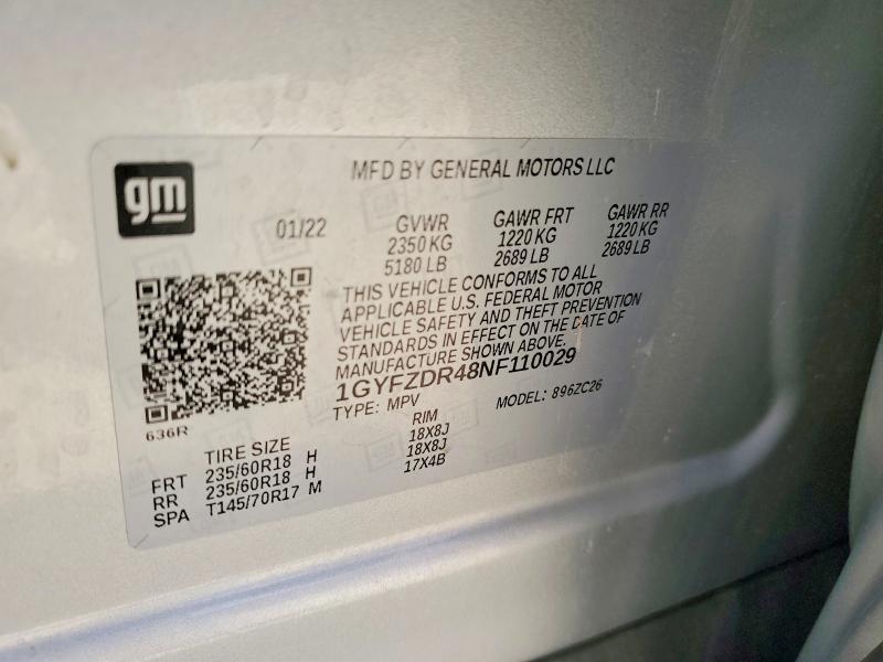 Продаж на аукціоні авто 2022 Cadillac Xt4, vin: 1GYFZDR48NF110029, номер лоту: 75164525