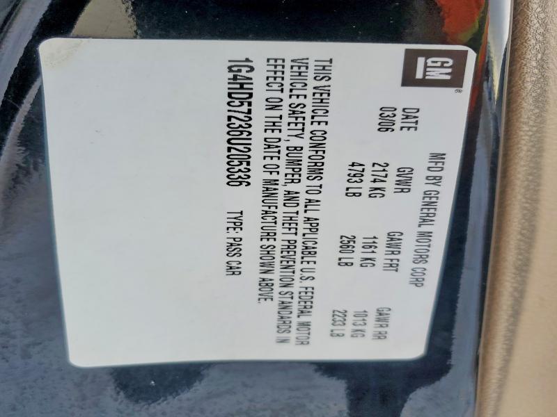 76516535 :رقم المزاد ، 1G4HD57236U205336 vin ، 2006 Buick Lucerne مزاد بيع