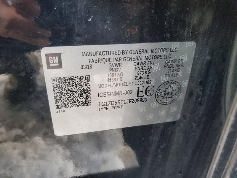 Продаж на аукціоні авто 2018 Chevrolet Malibu, vin: 1G1ZD5ST1JF208993, номер лоту: 78615185