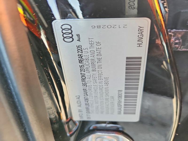 Продажа на аукционе авто 2017 Audi A3, vin: WAUAUGFFXH1080018, номер лота: 76046105