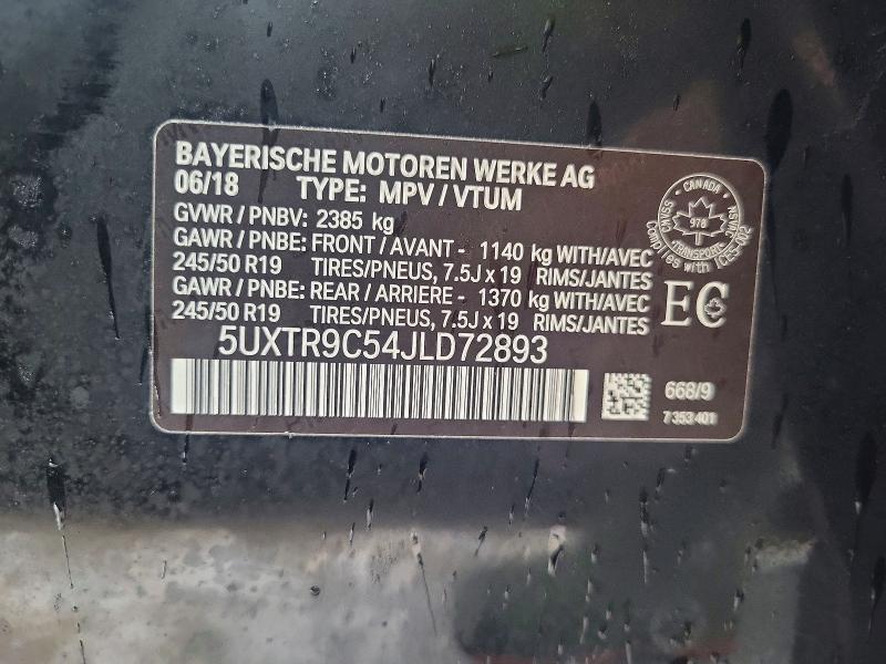 Продажа на аукционе авто 2018 Bmw X3, vin: 5UXTR9C54JLD72893, номер лота: 78179385